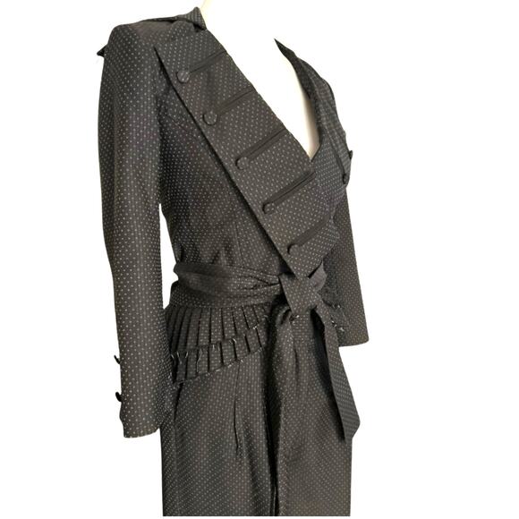 RARE L.A.M.B Womens 2 Piece Blazer Pant Suit, 2005, Pirate Style, Dark Navy - Picture 6 of 10